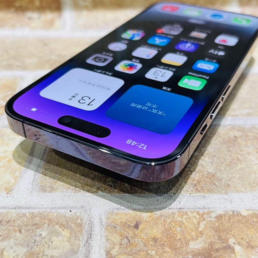 SIMフリー iPhone14Pro 256GB ディープパープル 電池良好