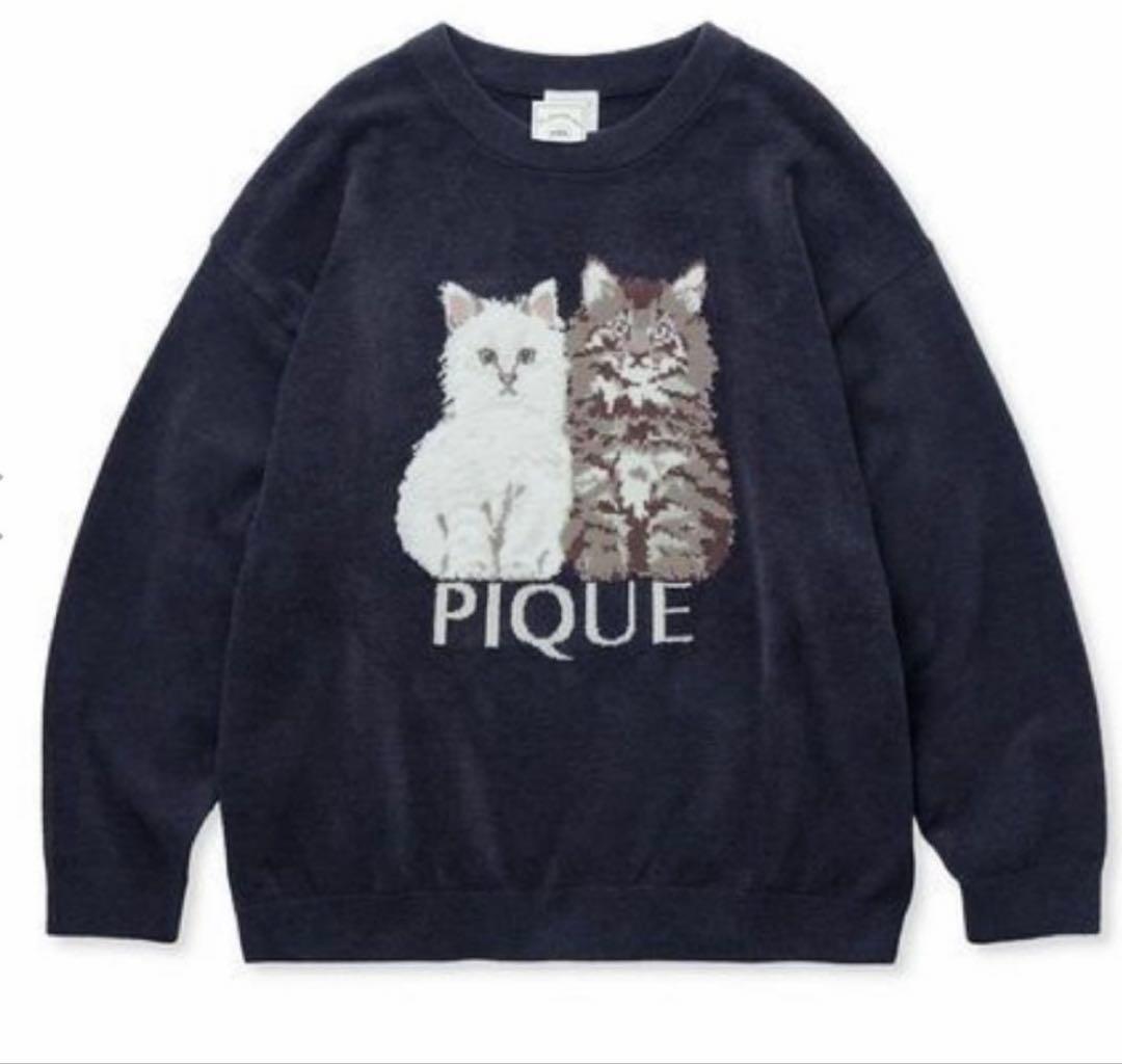 新品♡ジェラートピケ♡ツインキャットジャガードプルオーバー&ショートパンツセット