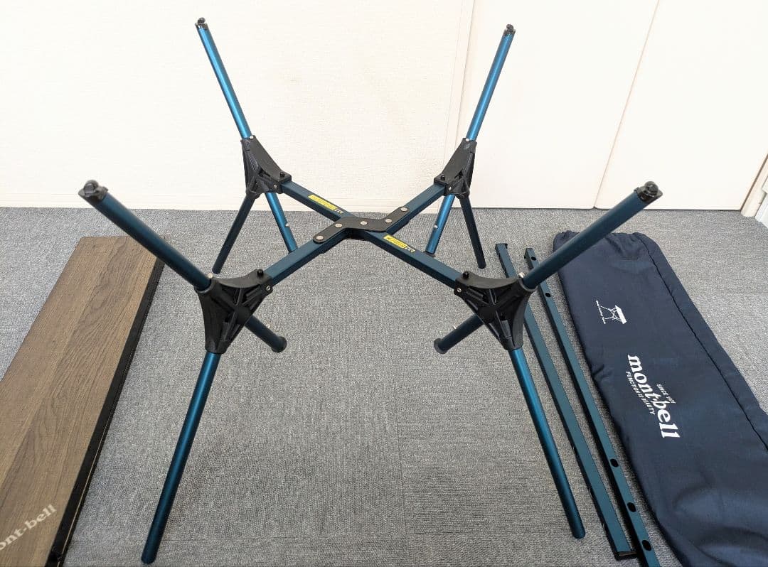 モンベル　マルチフォールディングテーブル　テーブルボード付き　オーク　（美中古）