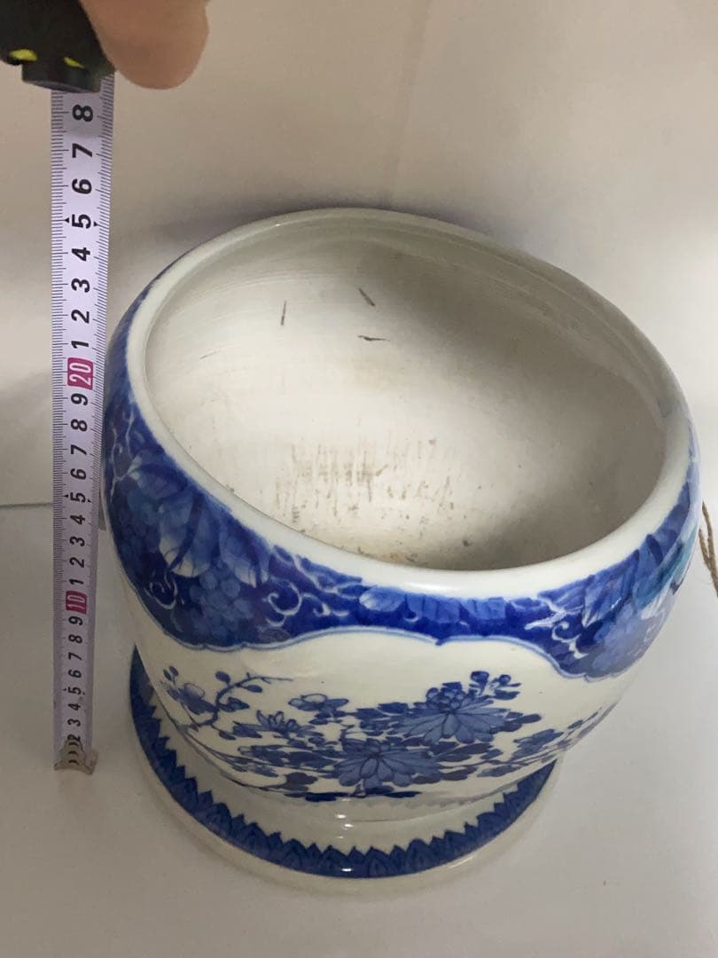 火鉢 染付 茶道 煎茶 煎茶道 時代