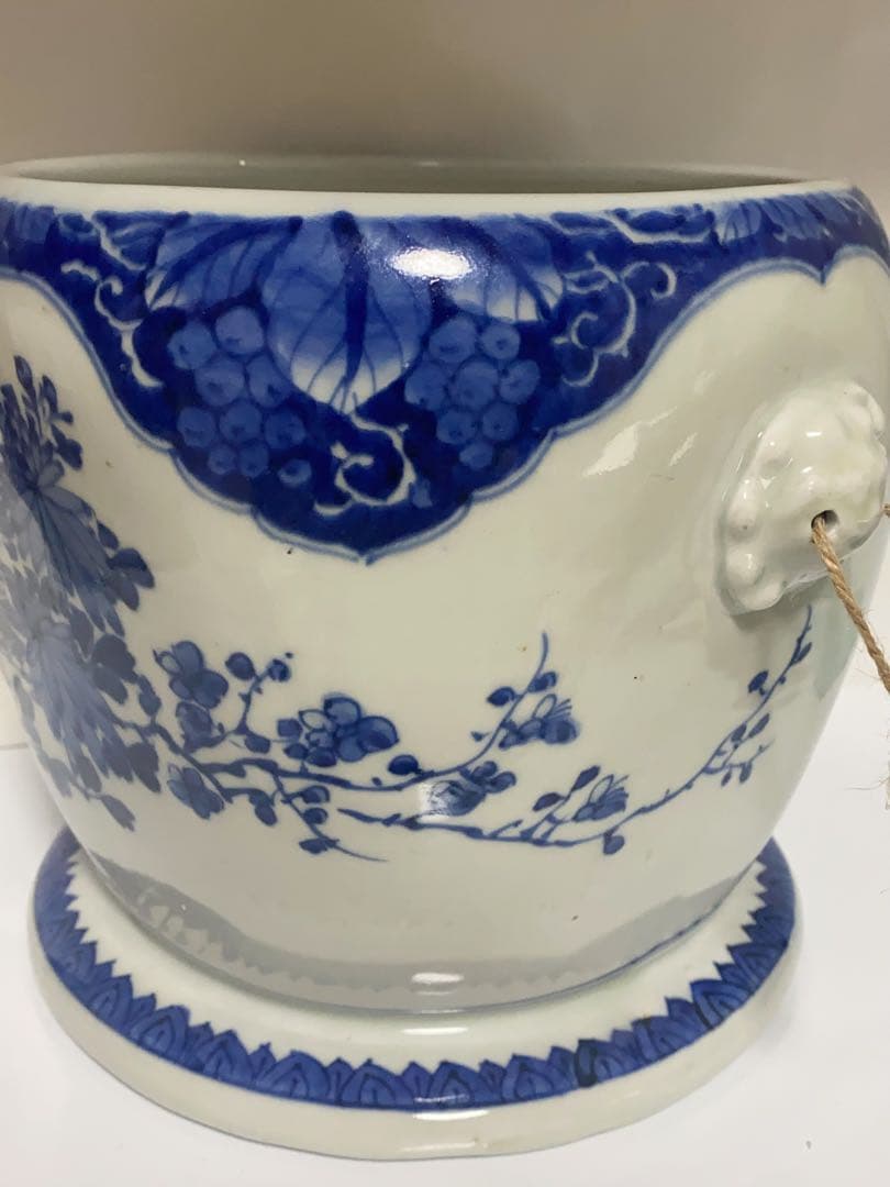 火鉢 染付 茶道 煎茶 煎茶道 時代