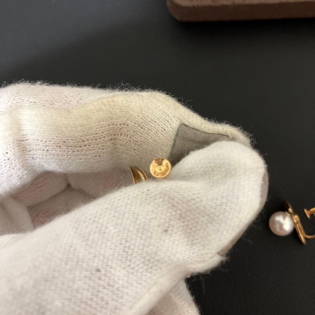 良好　箱付きMIKIMOTO 真珠 K18 ピアス　ミキモト　JAL 機内販売