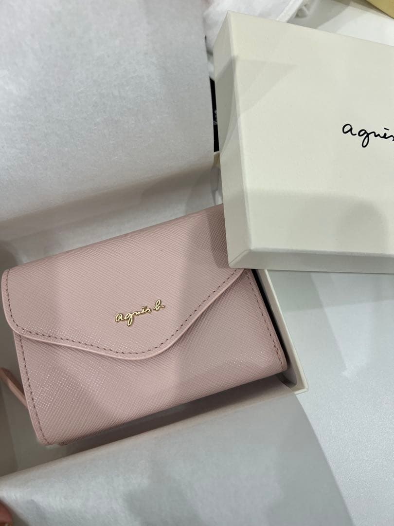 最終お値下げ　新品未使用agnès b. アニエスベー 折財布 ピンク
