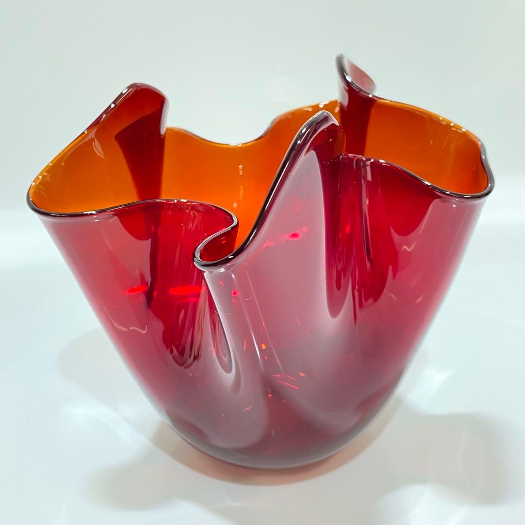 ベネチアンガラス VENINI ヴェニーニ 花器 花瓶 ムラーノ島 イタリア