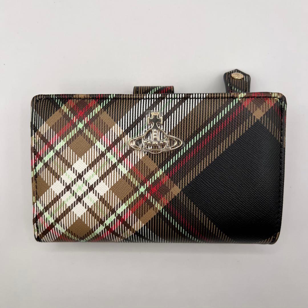 極美品 vivienne westwood 二つ折り財布　ダービー　チェック