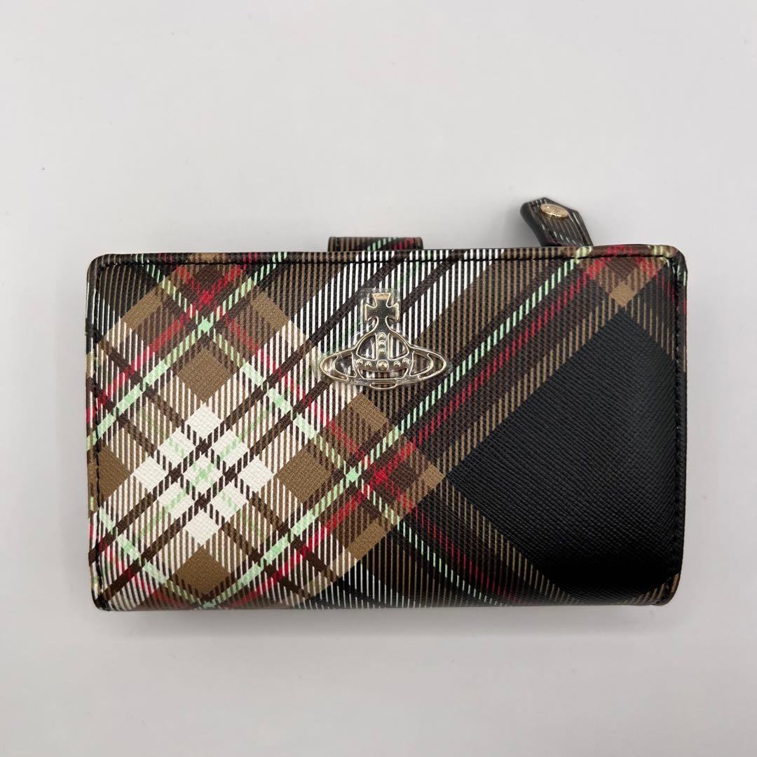 極美品 vivienne westwood 二つ折り財布　ダービー　チェック