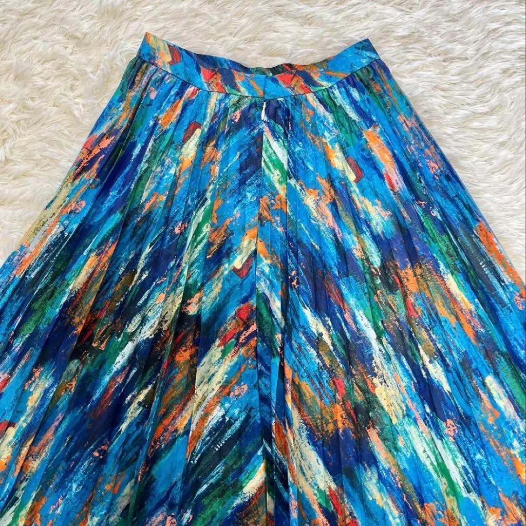 【美品】エンフォルド enfold プリーツスカートマルチカラー