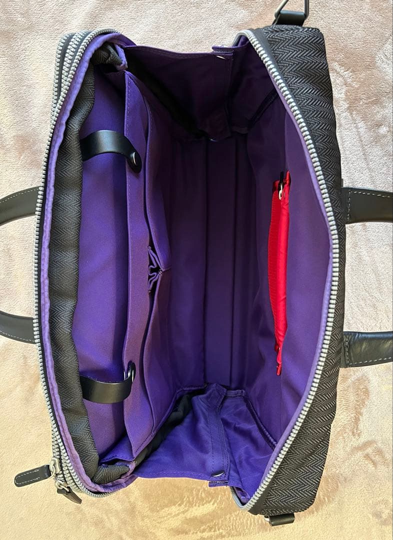 PaulSmith ポールスミス ビジネスバッグ ヘリンボーン 2way 黒