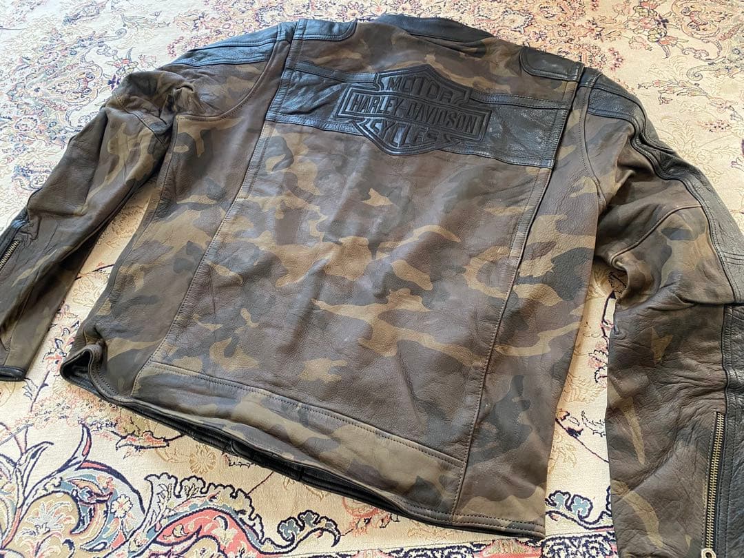 新品未使用HARLEY-DAVIDSON ブラックレザーロゴジャケット 在庫限り