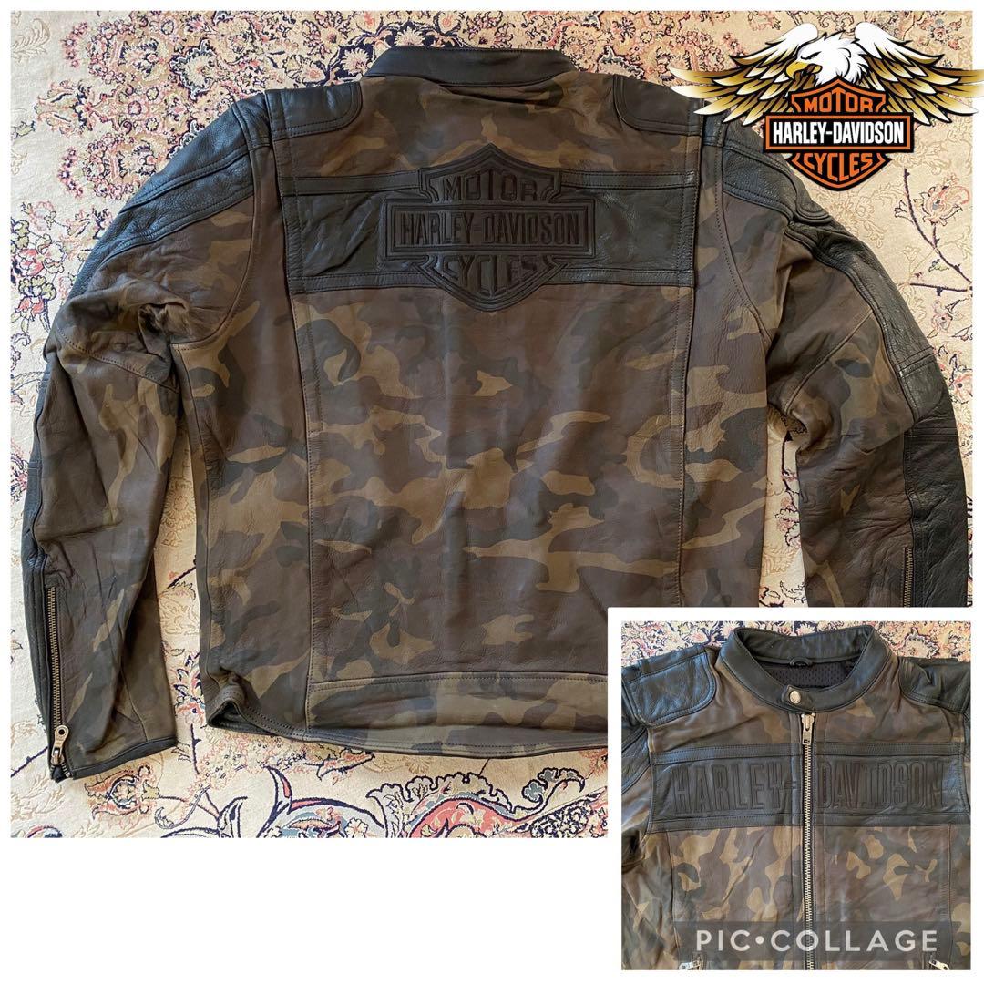 新品未使用HARLEY-DAVIDSON ブラックレザーロゴジャケット 在庫限り