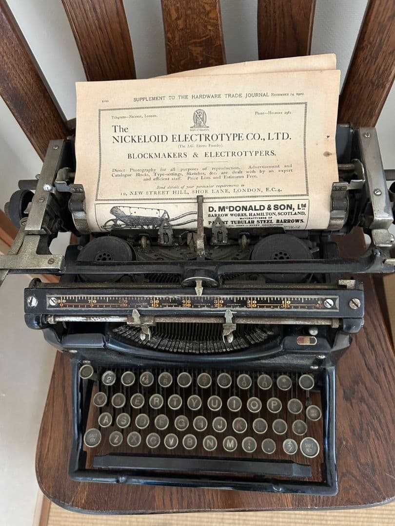 アンダーウッド社製　タイプライター