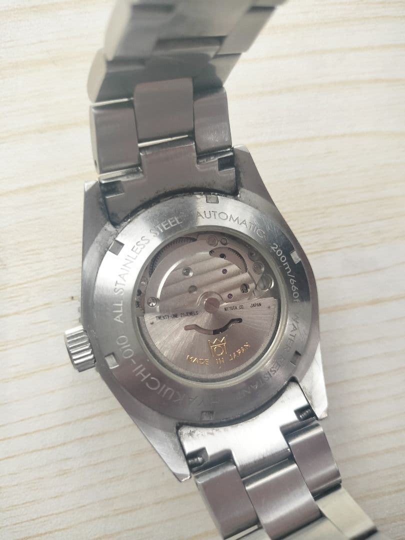 ヒャクイチ腕時計 自動巻き時計 シルバー