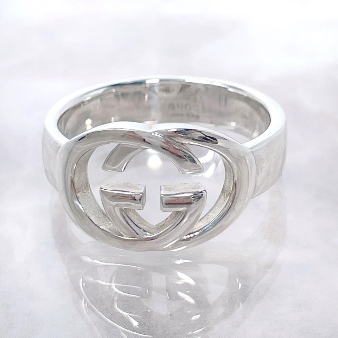 GUCCI シルバー925 Gロゴ　リング 19　インターロッキングG