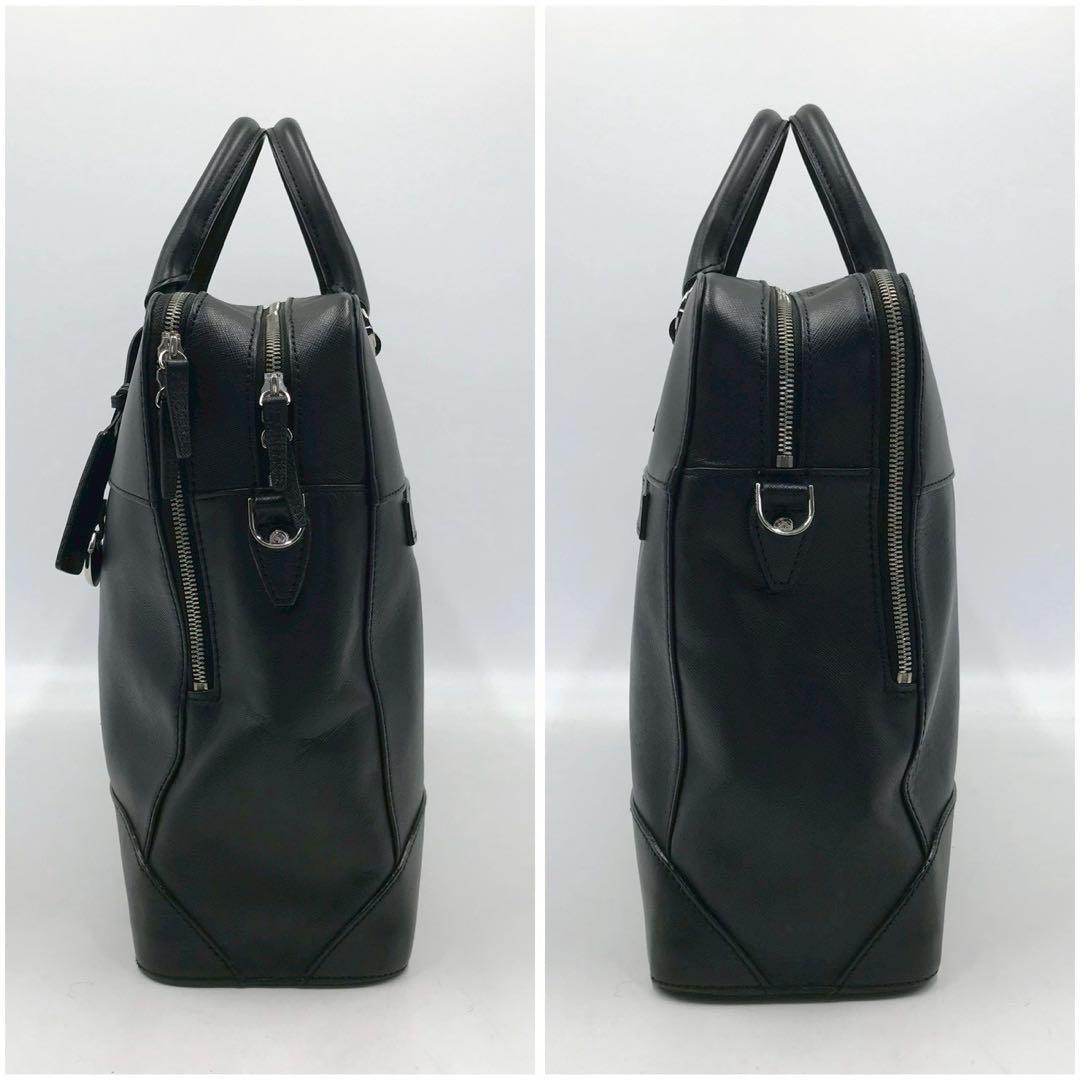 美品✨ウルティマトーキョー ビジネスバッグ レザー チャーム ブラック A4収納