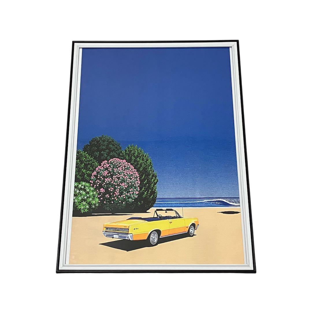 【額縁付き】 永井博（Hiroshi Nagai） A2ポスター　車