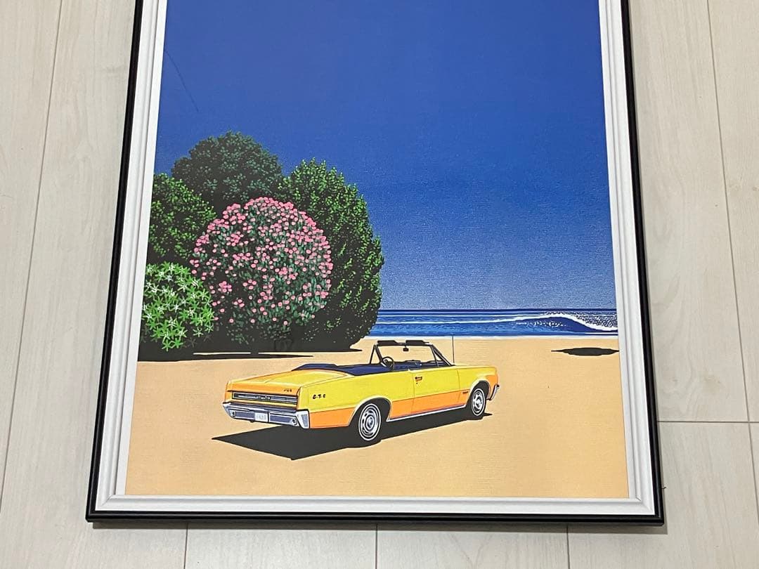 【額縁付き】 永井博（Hiroshi Nagai） A2ポスター　車