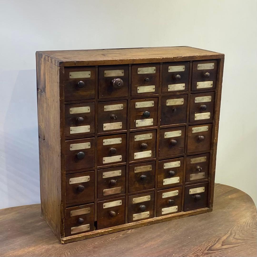 25杯引き出し 靴職人アトリエ アンティーク