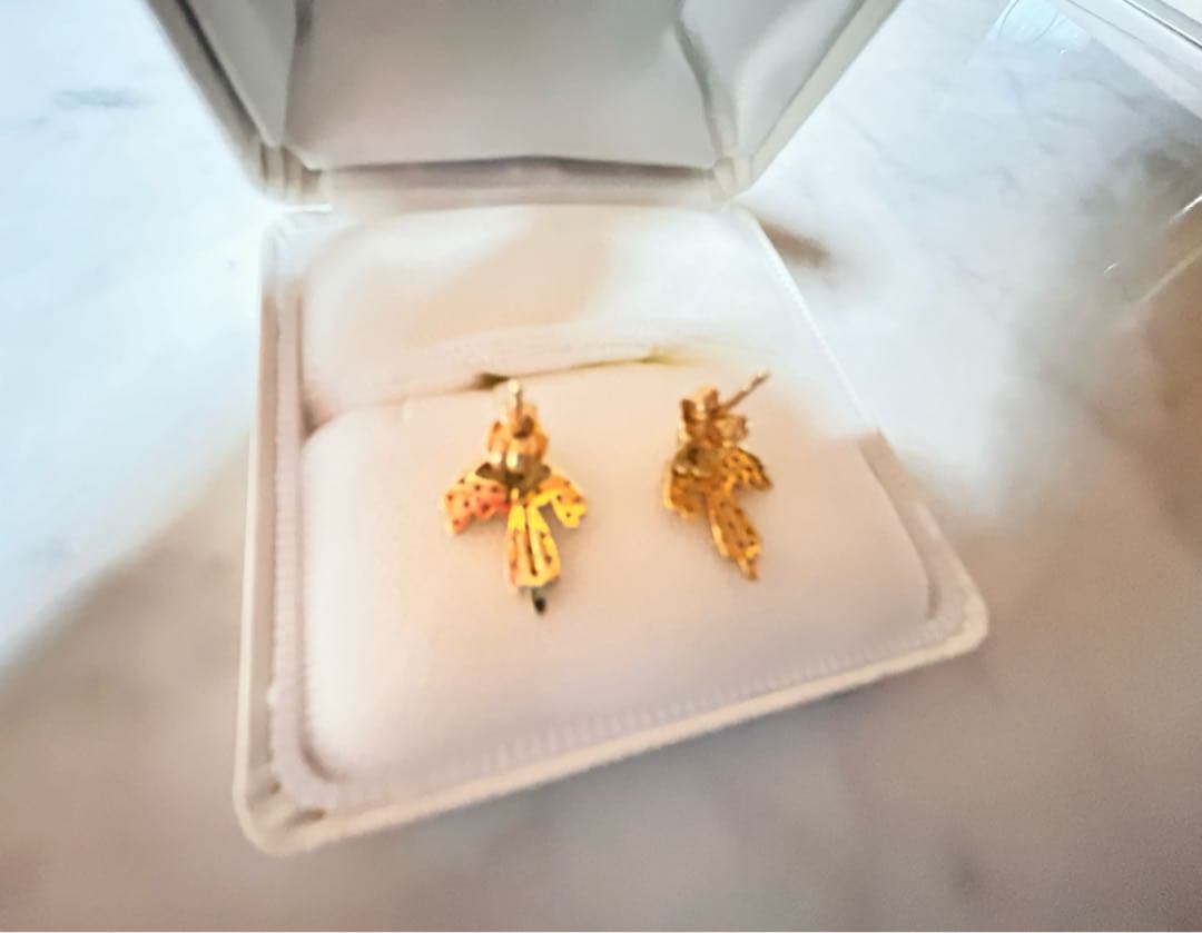 SAN MARE K18 フェアリーバード　ダイヤモンド ピアス