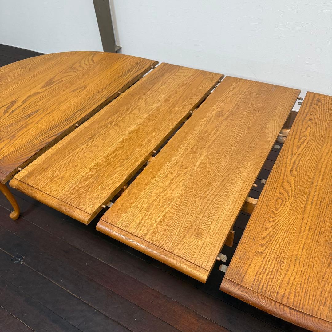 H112K31a アメリカ製 猫脚 伸長式ダイニングテーブル