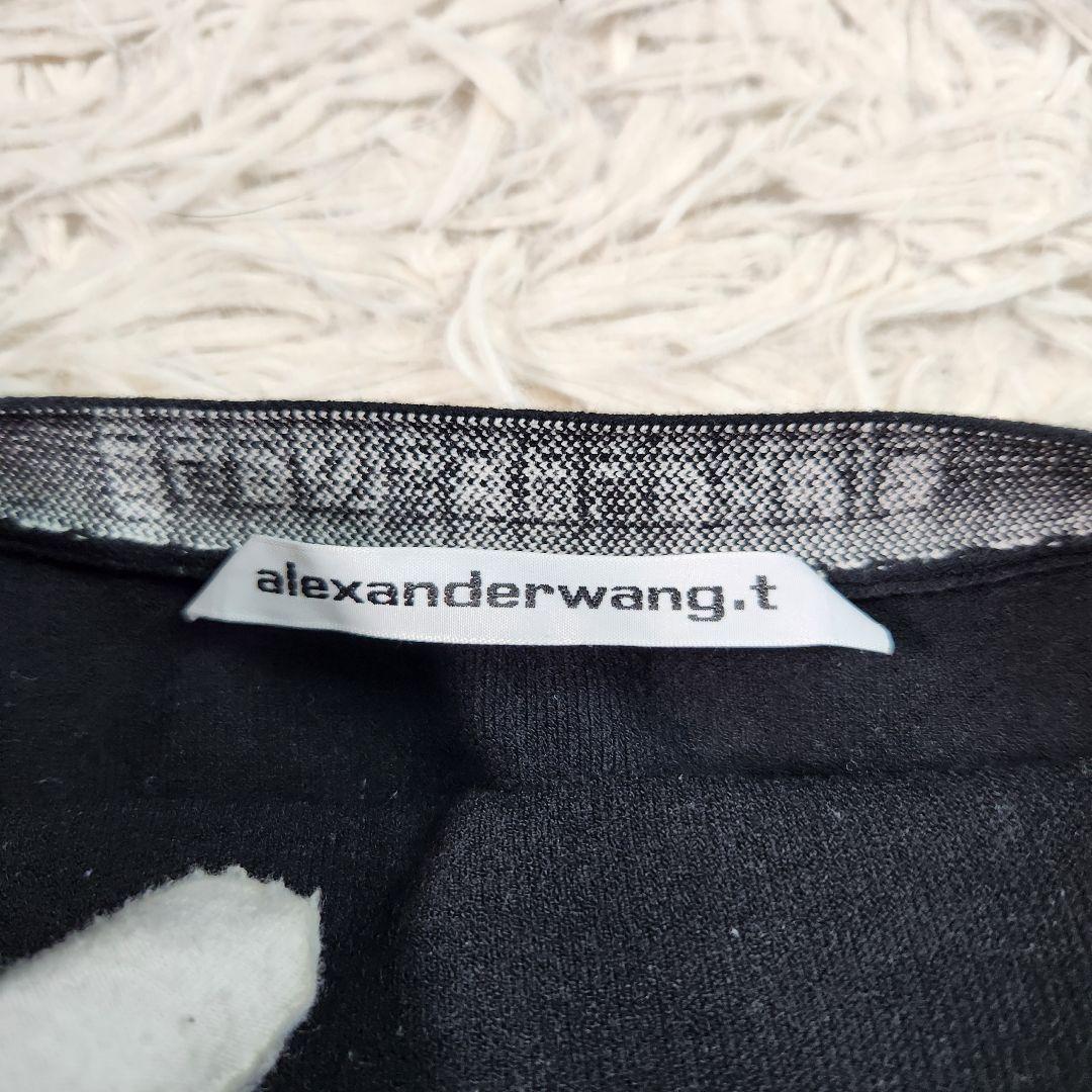 美品 Alexander Wangストレッチ ニット ロゴ ブラトップ