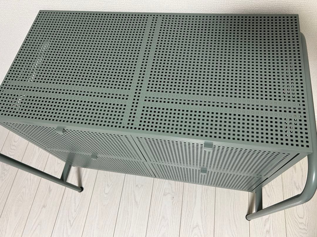 【極美品】IKEA　NIKKEBY 収納　チェスト　グレーグリーン