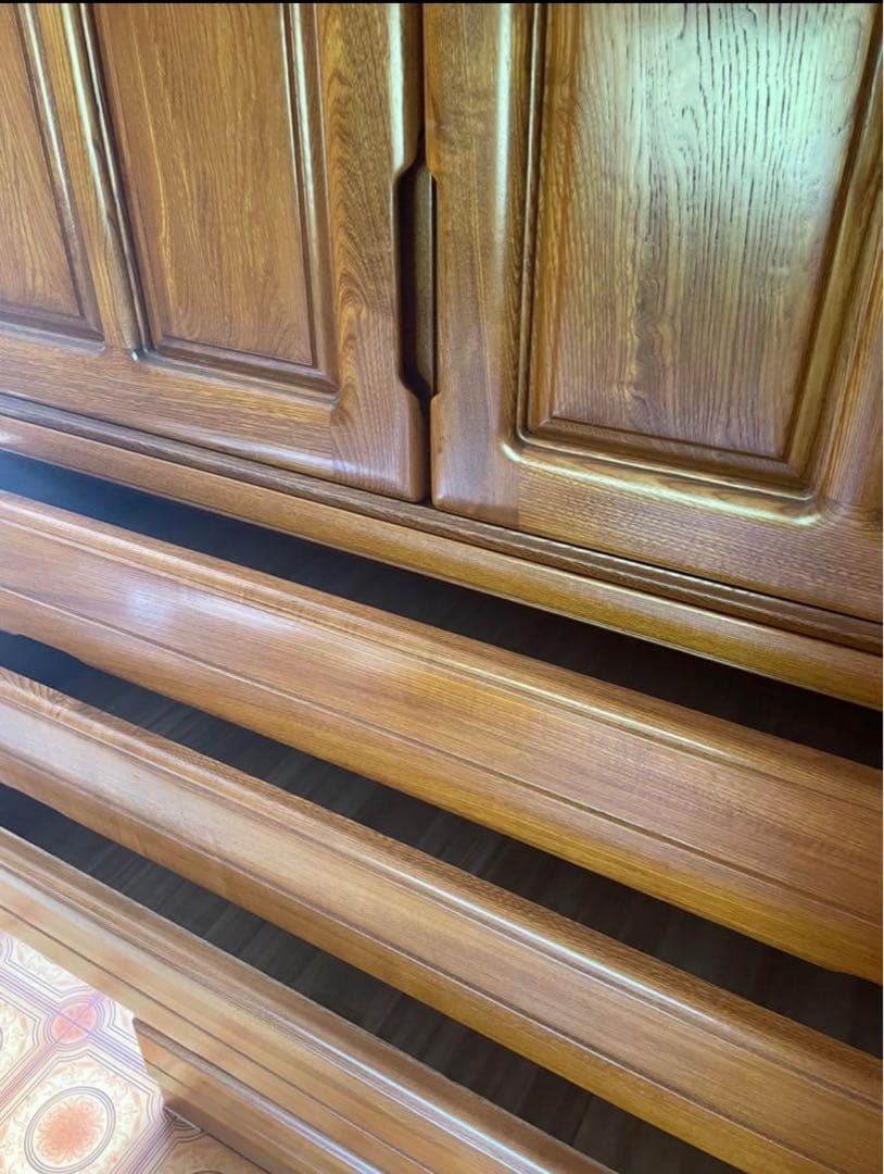 着物収納棚4段 着物箪笥　婚礼箪笥 和ダンス 大川家具　レトロ　木目調