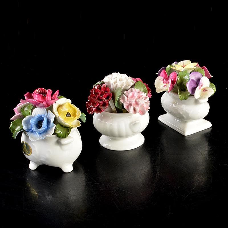 AYNSLEY　エインズレイ　陶花　置物　3点まとめて　C　6311