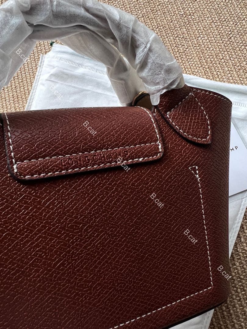 新シーズンLongchampエピュレ テクスチャードレザーミニバッbun