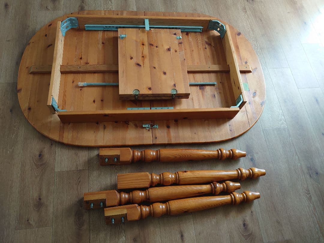 伸長式ダイニングテーブルセット US製 アメリカ家具 ヴィンテージ家具