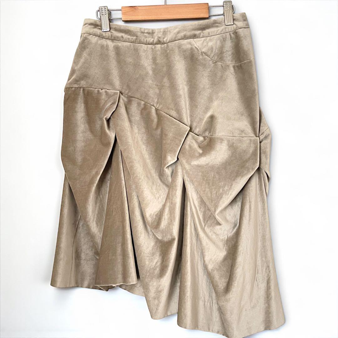 美品 Vivienne Westwood ベロア ドレープ アシメスカート 40