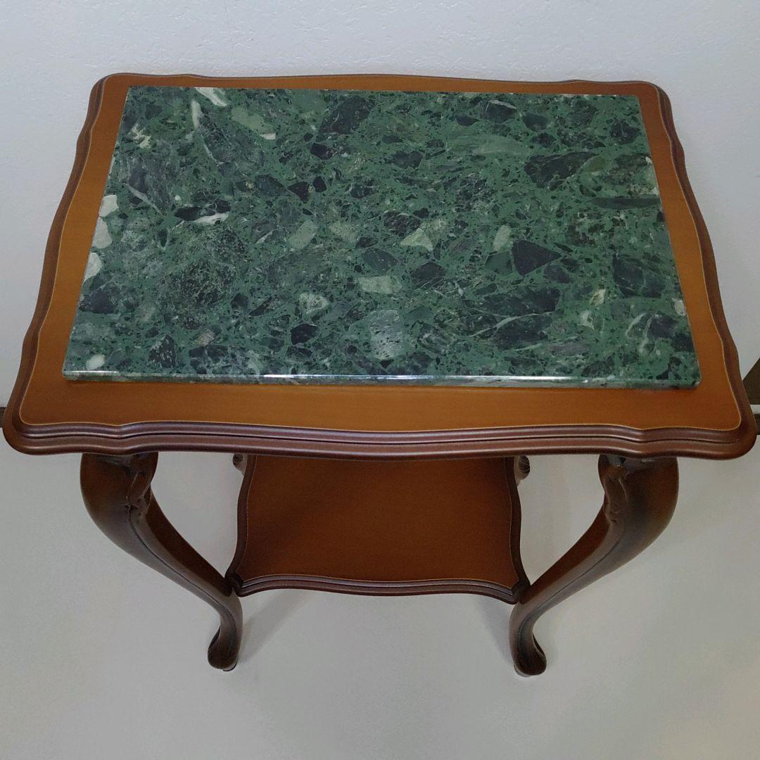 イタリア製 大理石天板 猫脚 コンソール　 花台　テーブル　ナイトテーブル