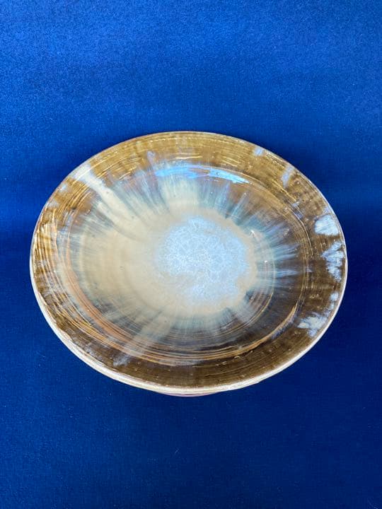 大上昇作　丹波　灰釉台鉢