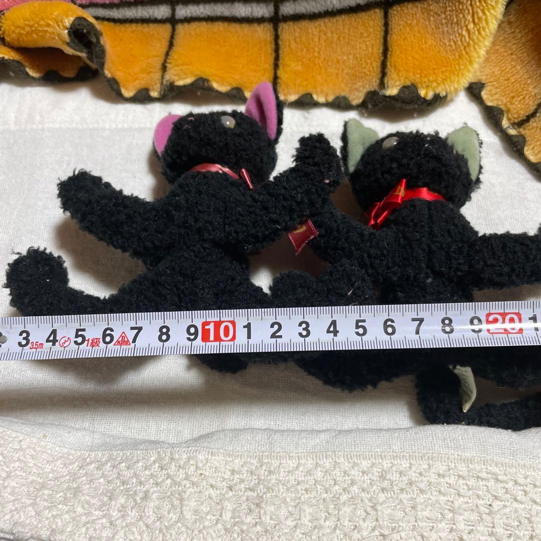 希少 TAKENOKO ぬいぐるみ 黒猫 ねこ ペア レトロ