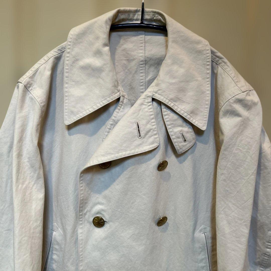 Y’s ピーコート　　綿100パーセント　アンティーク　ホワイト