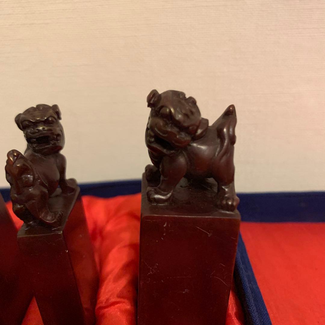 印材　獅子　アンティーク