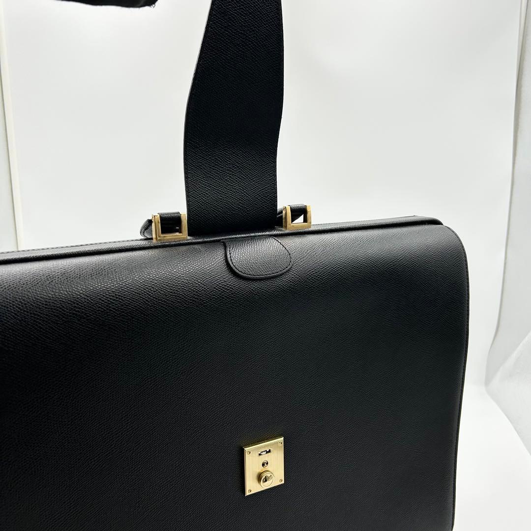 美品✨ ルタヌア ダレスバッグ ビジネスバッグ シボ革 ブラック 自立 保管袋