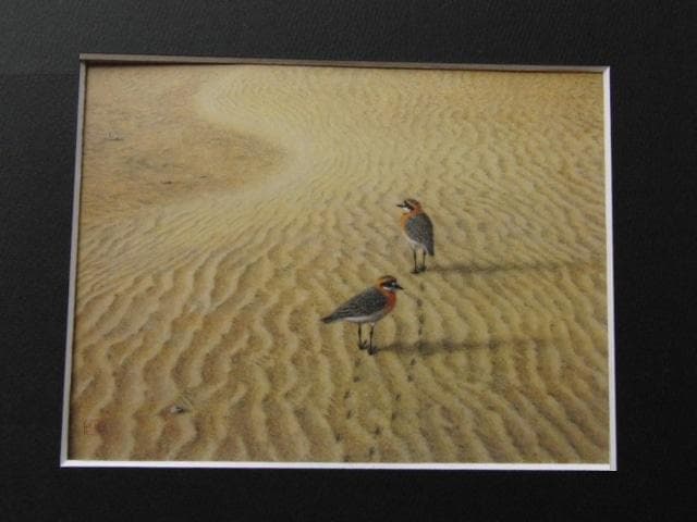 内藤五琅、【朝の砂】、希少な額装用画集より、新品額装付、状態良好