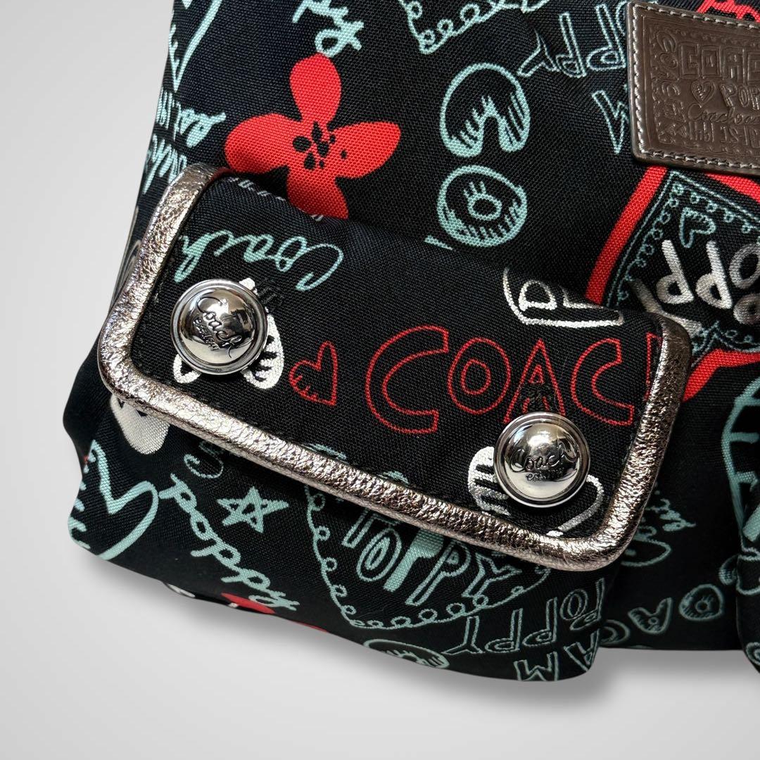 未使用級美品✨COACH POPPYマルチカラー ワンショルダーバッグ y2k