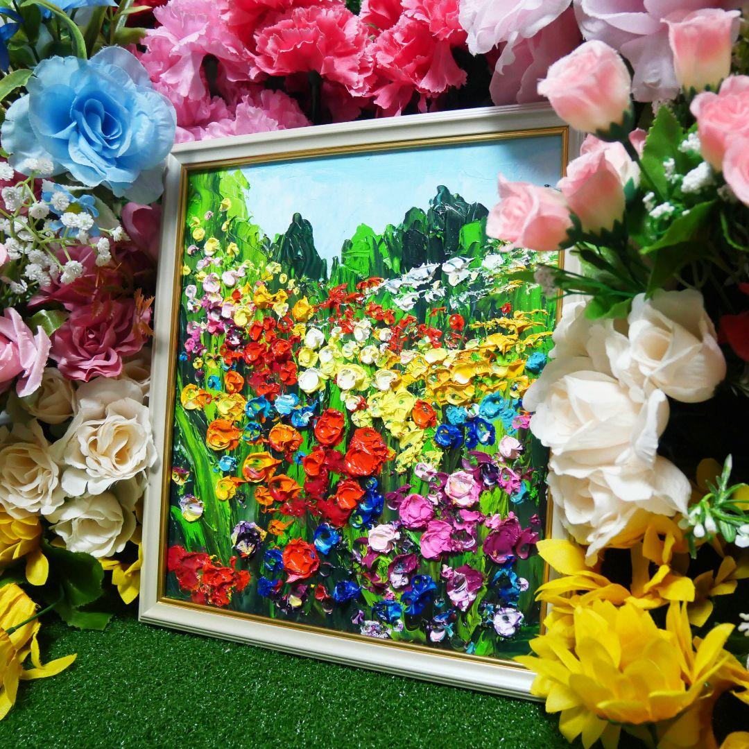 油絵 絵画 【Wild flowers】