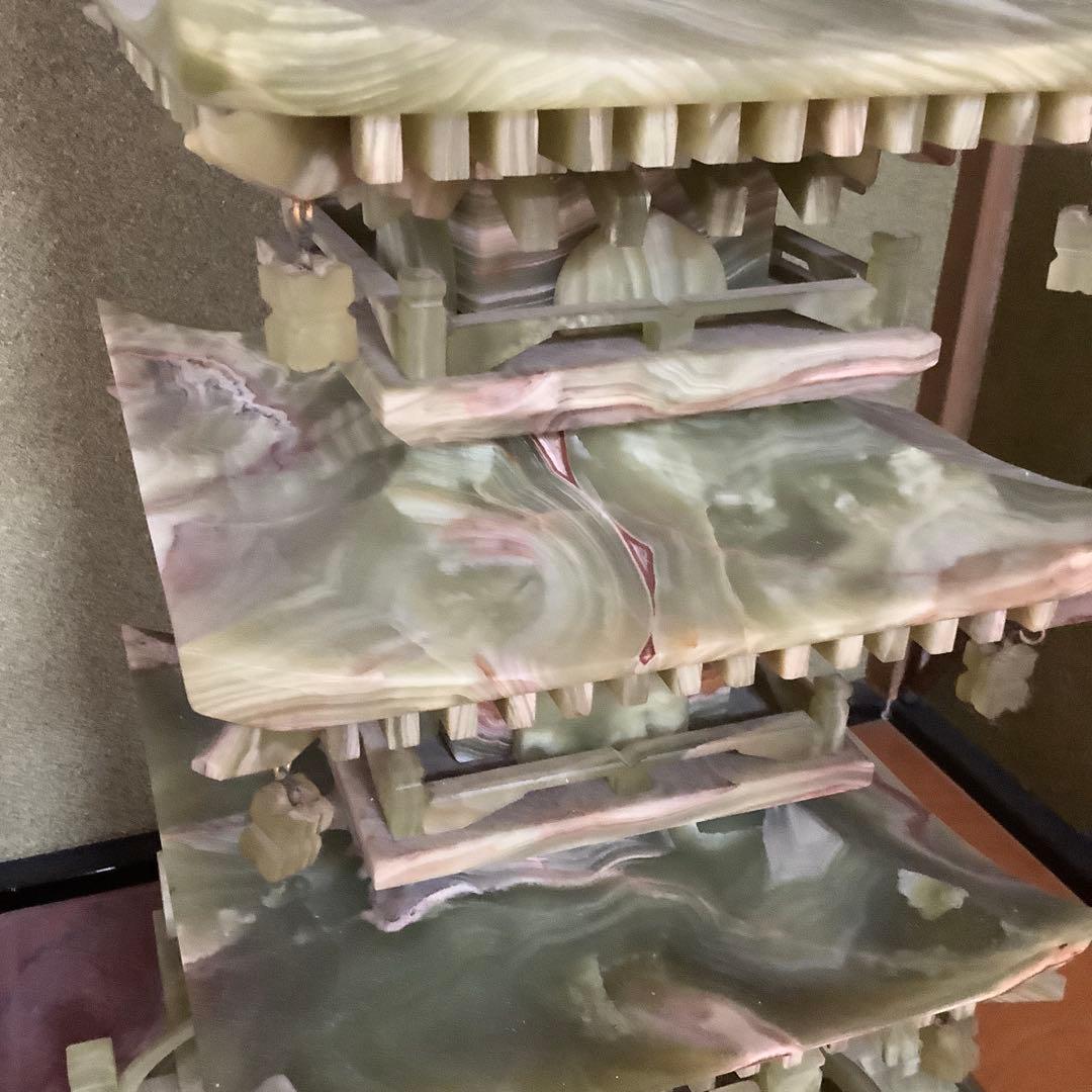 翡翠製 五重塔置物 高さ約97cm