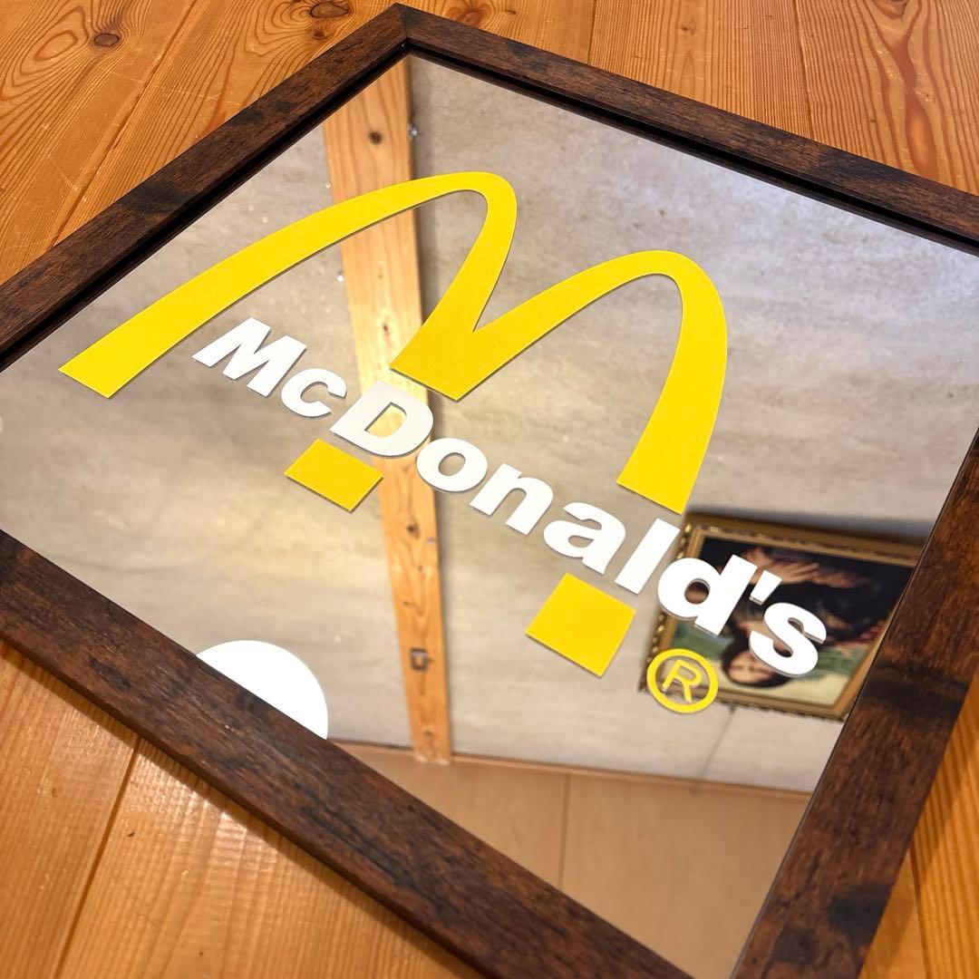マクドナルド　ロゴ　パブミラー　看板　サイン　McDonald’s 鏡