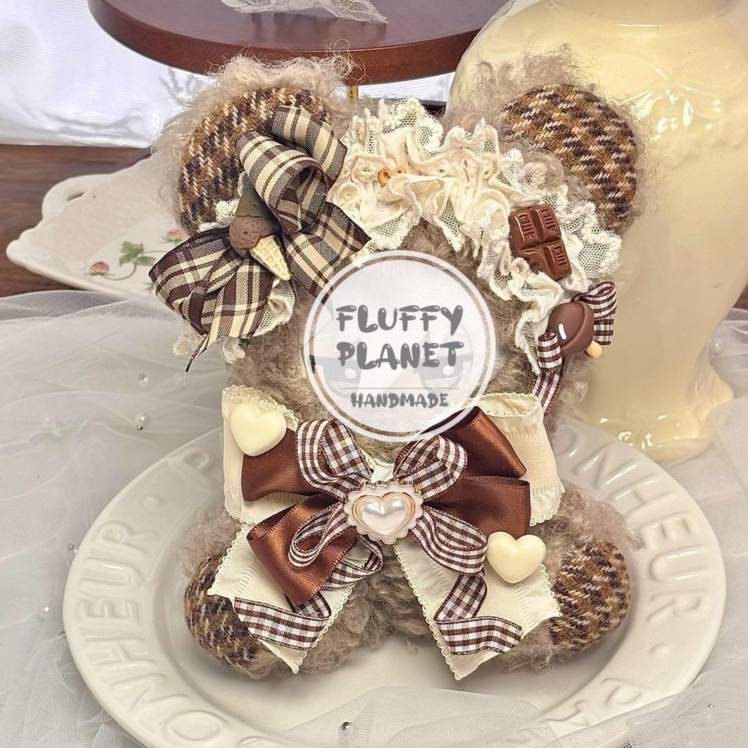 【ゆ】10cm おすわり ぬい服 チョコクマ#39 2点セット