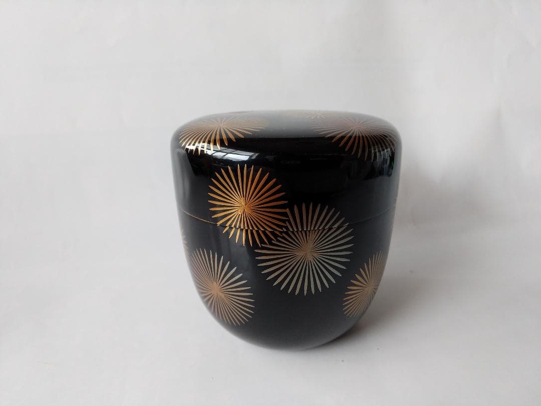 岡本漆専堂 岡本漆園 作 唐松 棗 共箱 漆器 漆芸 抹茶 茶道具 新品 未使用