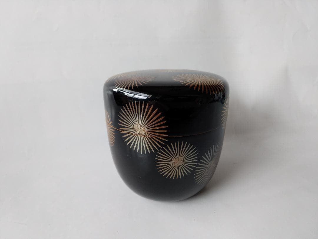 岡本漆専堂 岡本漆園 作 唐松 棗 共箱 漆器 漆芸 抹茶 茶道具 新品 未使用