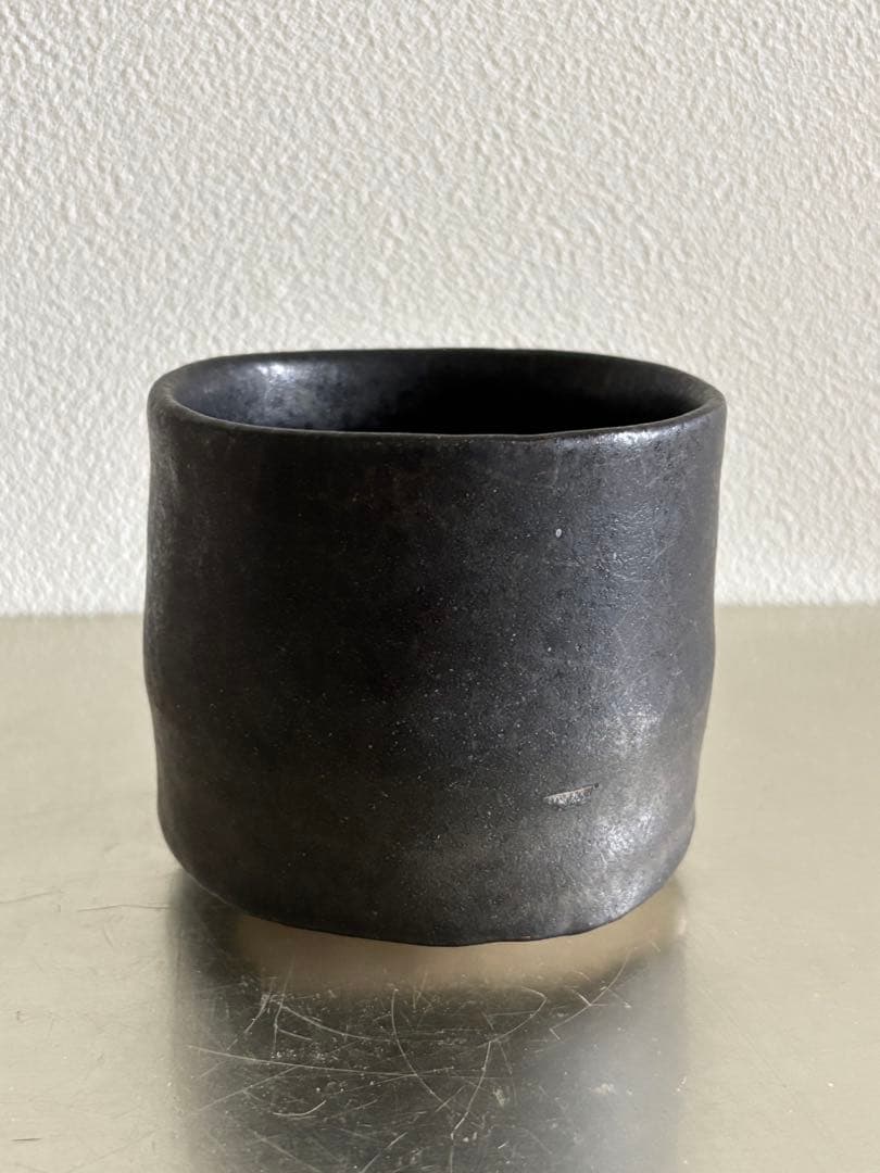 岸野寛　瀬戸黒茶碗　(A）抹茶碗　茶道