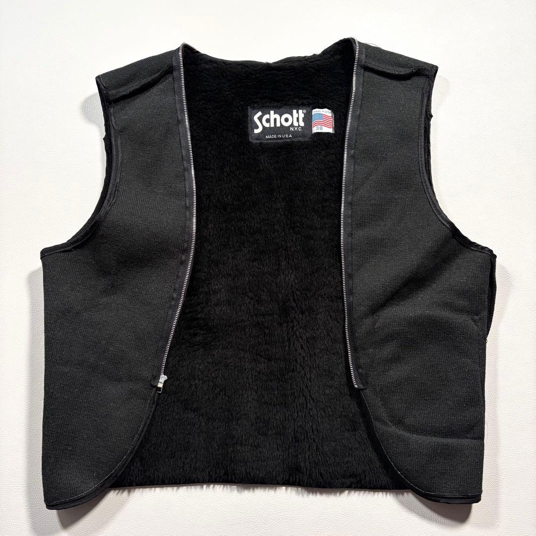 schott L相当 641 レザー ライダースジャケット USA ライナー