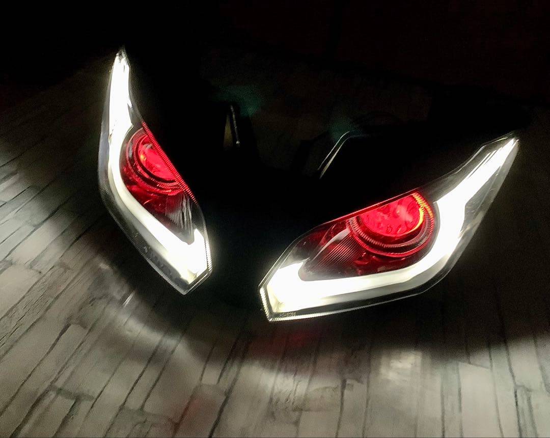 カスタム ヘッドライト NINJA250 ZX-6R ニンジャ250 イカリング