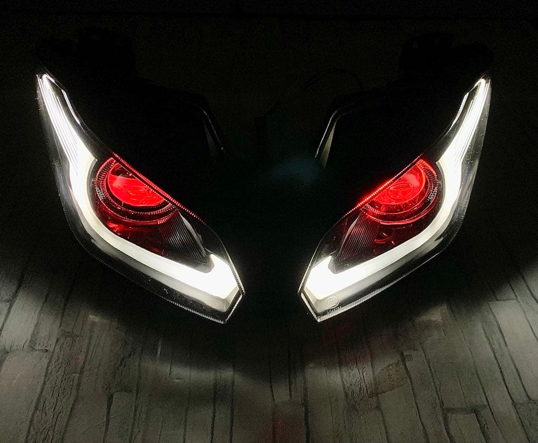 カスタム ヘッドライト NINJA250 ZX-6R ニンジャ250 イカリング