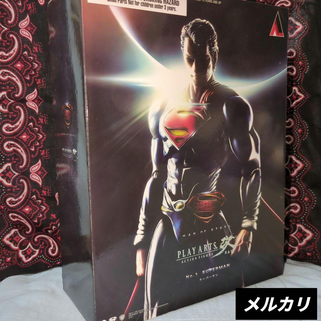 PLAY•ARTS•改✨ＭAN OF STEEL ✨ スーパーマン《中古開封品》