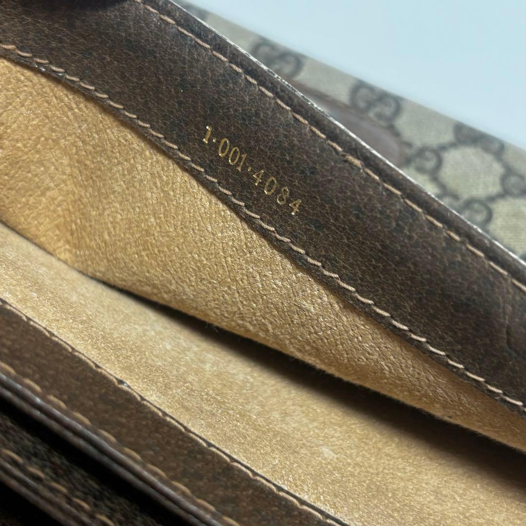 GUCCI オールドグッチ GGショルダーバッグ レザー ブラウン系